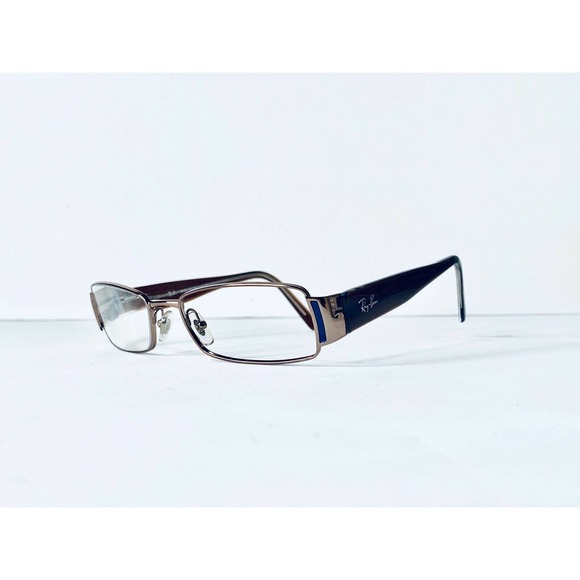 RayBan Gold Metal Rectangular Brown Glasses main image 11